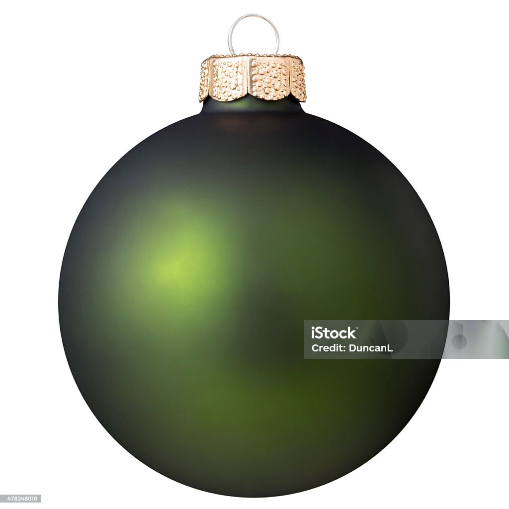 Christmas ball Green colour Christmas ball isolated on white background. 2015 Stock Photo