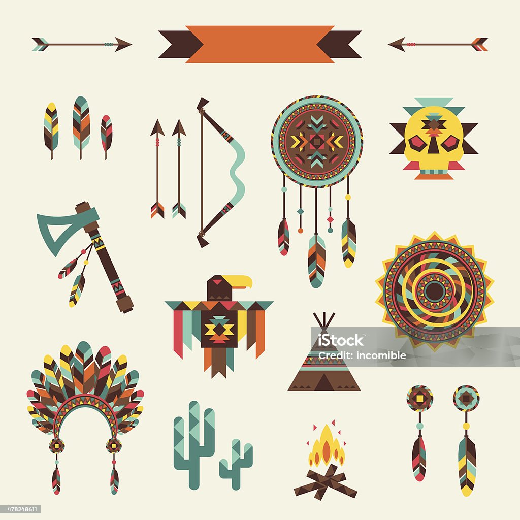 Ethnic seamless pattern in native style. Indigenous North American Culture stock vector