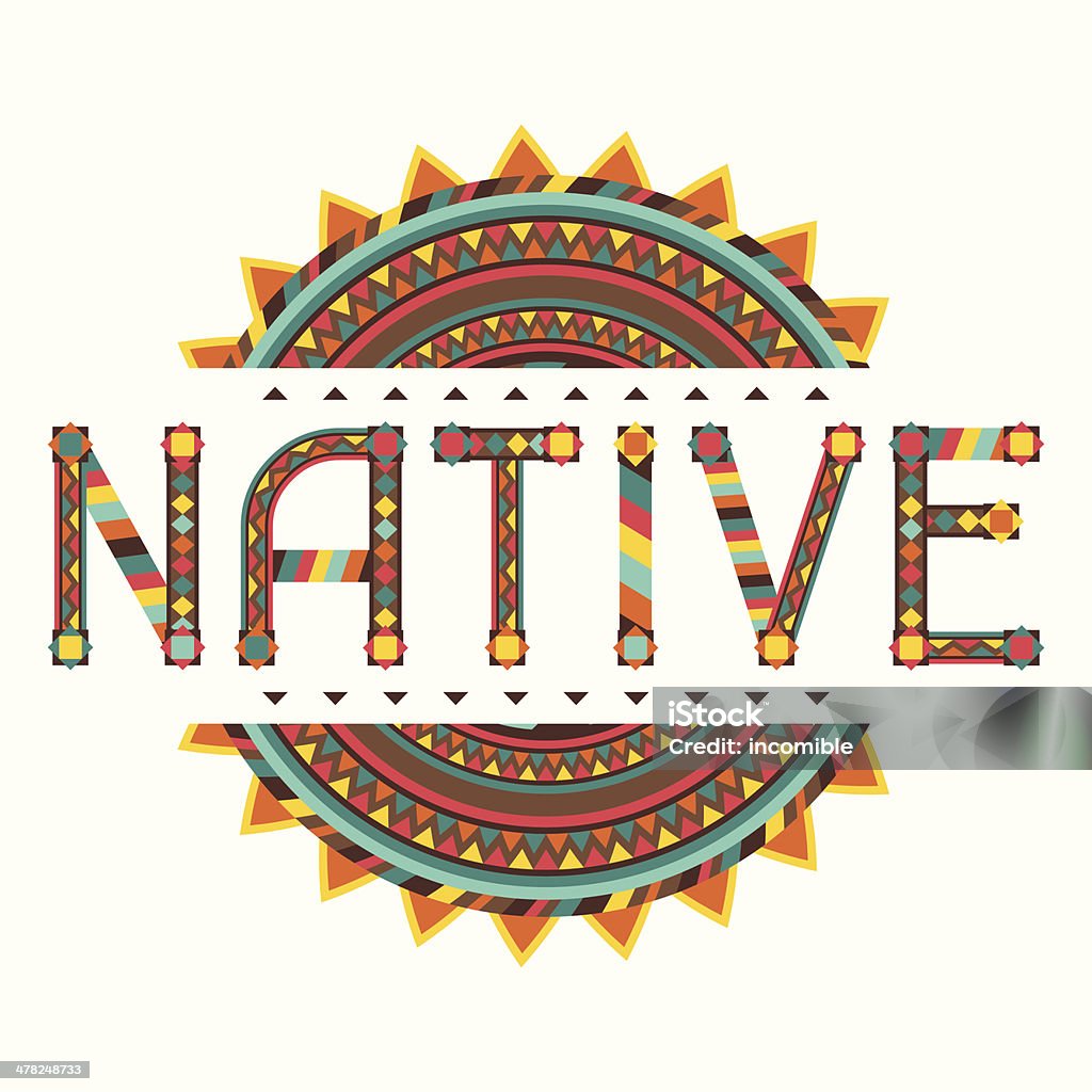 Native Images Text Native Design Word With Ornament Stock Illustration - Download Image ...
