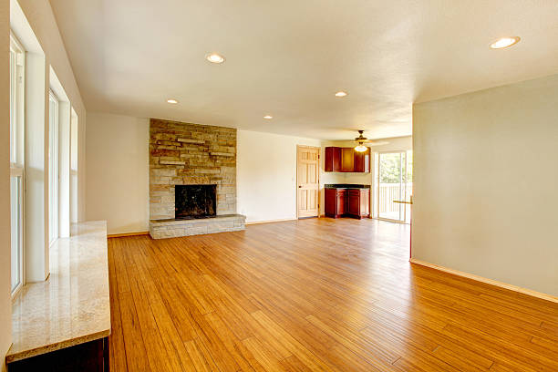 istock White new large living room with fireplace. 478249163