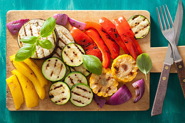 istock healthy grilled vegetables on chopping board 478249598