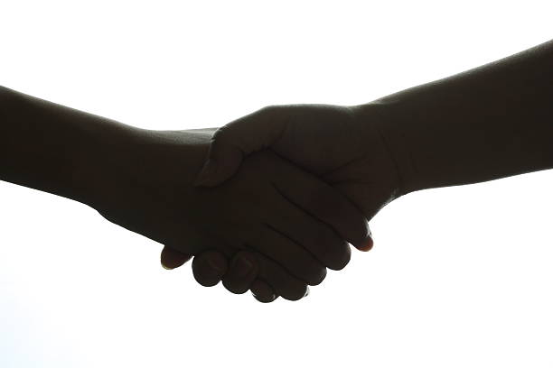 Handshake Silhouette stock photo