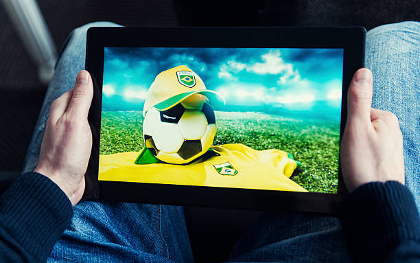 istock Soccer streaming from Brazil on digital tablet 478256937