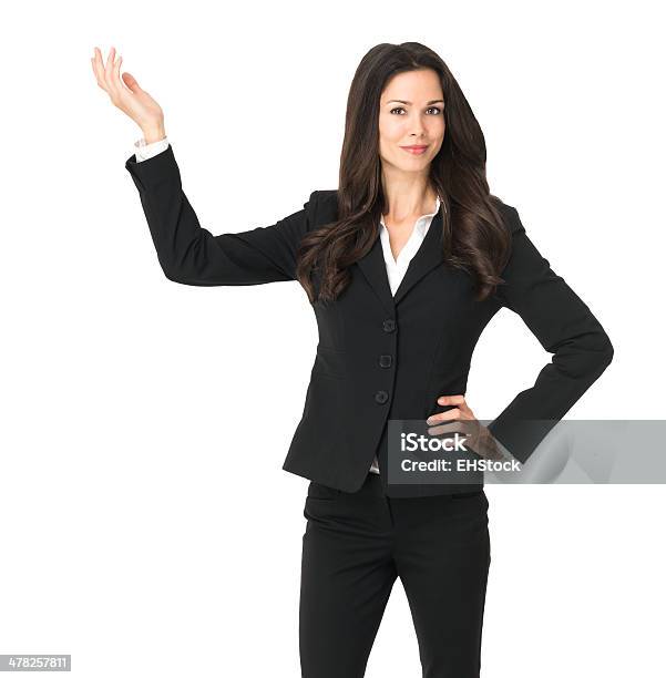 Mujer De Negocios Gesticular Aislado Sobre Fondo Blanco Foto de stock y más banco de imágenes de Adulto