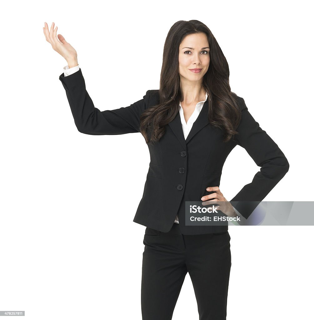 Mulher de Negócios Gesticular isolado em fundo branco - Royalty-free Adulto Foto de stock