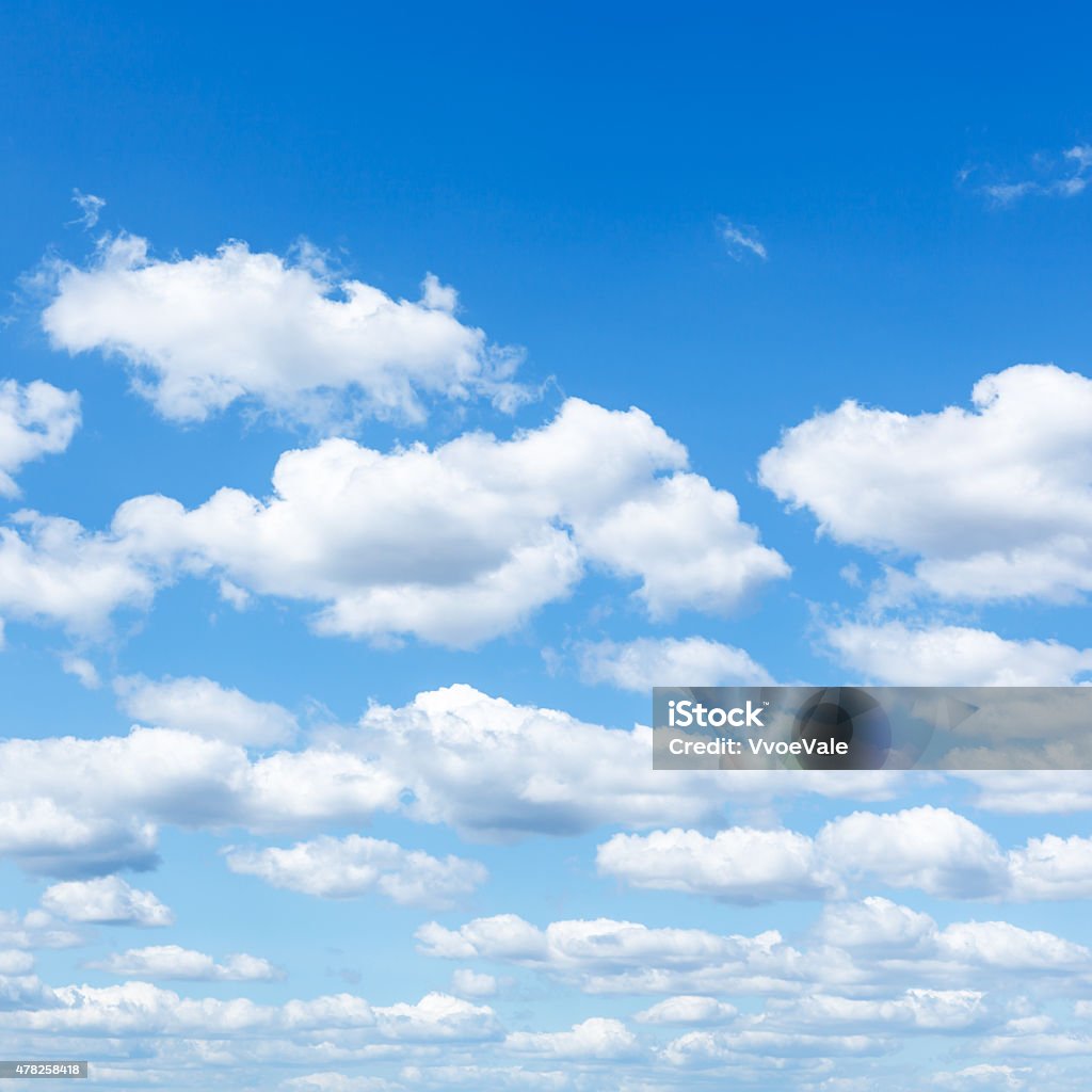 many little white clouds in summer blue sky natural background - many little white clouds in summer blue sky Cumulus Cloud Stock Photo