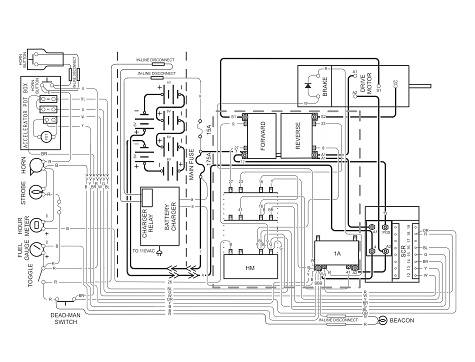 An electrical schematic of a made up electric vehicle