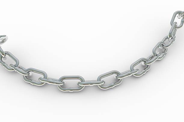 istock Metal chain, isolated on white 478258820