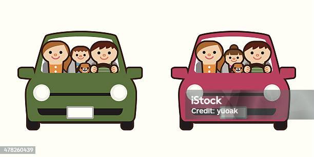 幸せな家族の笑顔の車 - イラストレーションのベクターアート素材や画像を多数ご用意 - イラストレーション, シンプル, ドライブ旅行