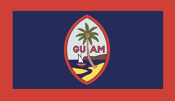 Vector illustration of Flag of Guam