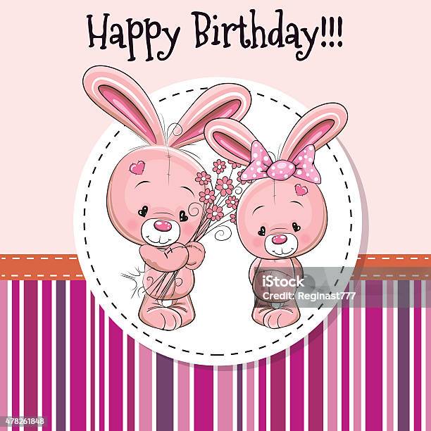 Two Rabbits Stock Illustration - Download Image Now - 2015, Adult ...
