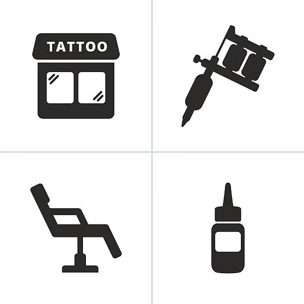 Vector illustration of Tattoo Icons