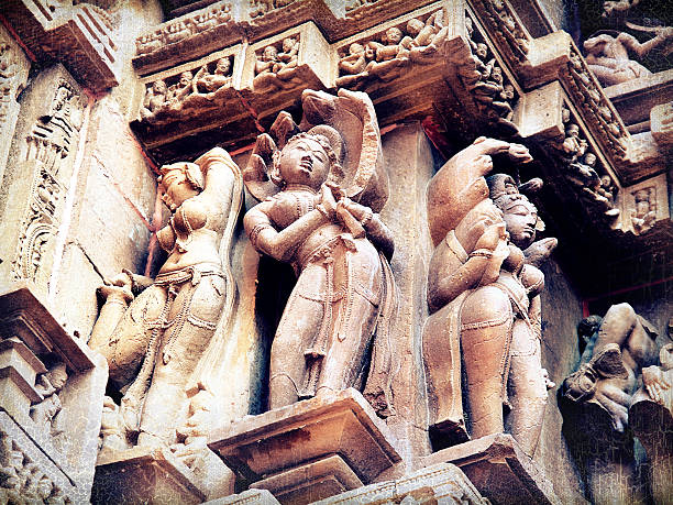 istock Khajuraho statues, Retro style 478262672