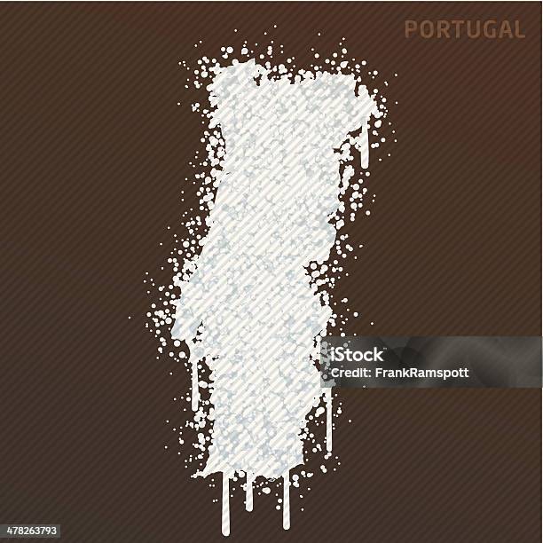 Ilustración de Portugal Blanco Grunge Mapa De Graffiti Y Pintura y más Vectores Libres de Derechos de Blanco - Color - Blanco - Color, Cartografía, Clip Art