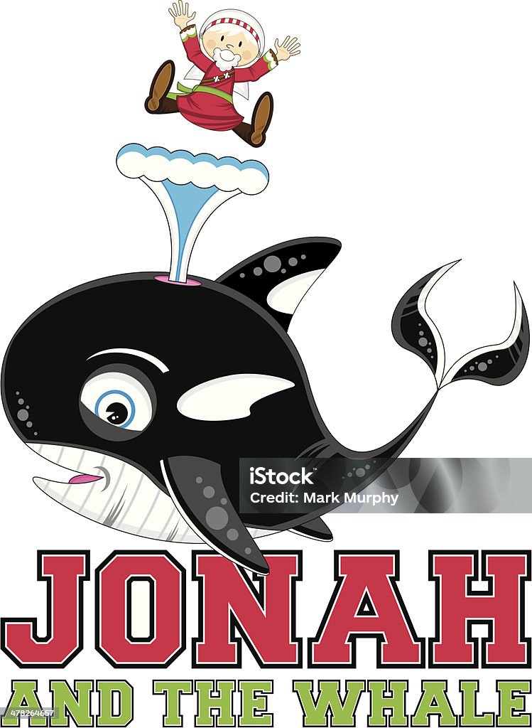 Jonah und der Wal Illustrationen - Lizenzfrei Bibel Vektorgrafik