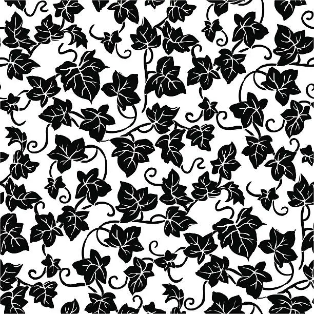 Vector illustration of Seamlessly repeating vine pattern