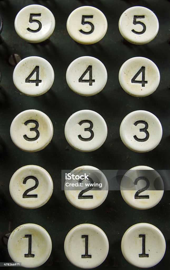 Adding Machine 12 Key Retro Adding Machine Keys Stock Photo - Download Image Now - Antique ...