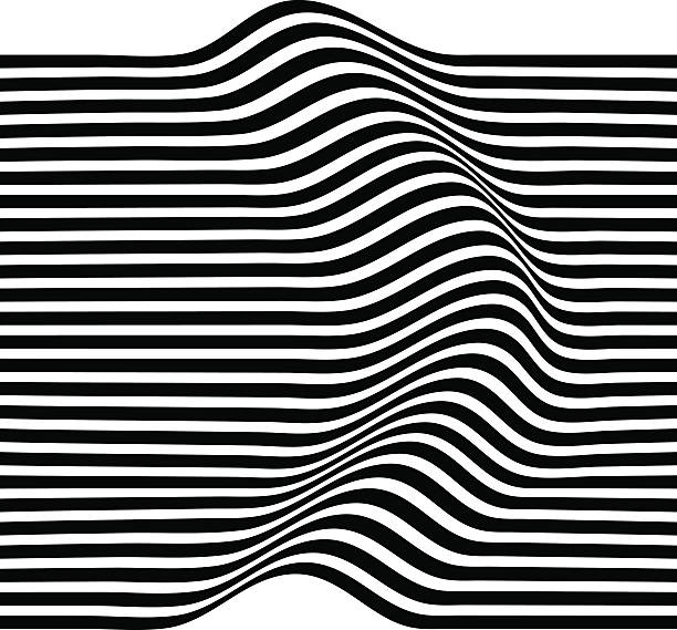 Elegant Stripe Waves Elegant Striped graphic abstract stripes pattern. Black and white geometric pattern. Vector illustration black lines stock illustrations