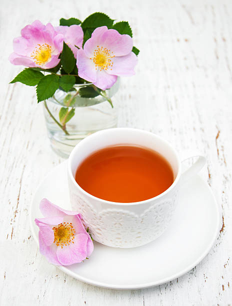 istock Cup of tea and dogrose 478268184