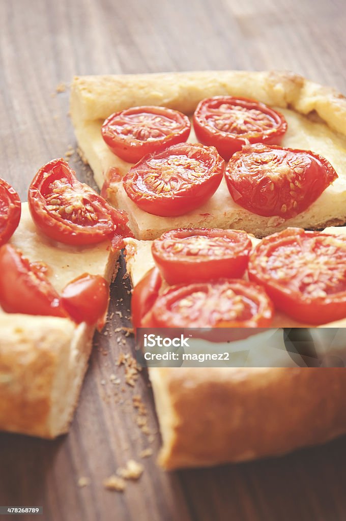 Pizza de tomate artesanal - Foto de stock de Almoço royalty-free