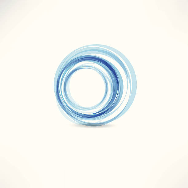 Blue motion circle vector art illustration