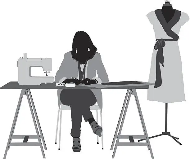 Vector illustration of Seamstress