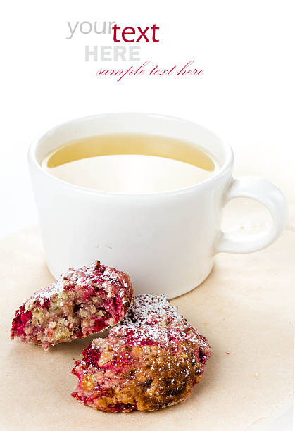 istock Homemade raspberries cookie with oatmeal and cup 478270539