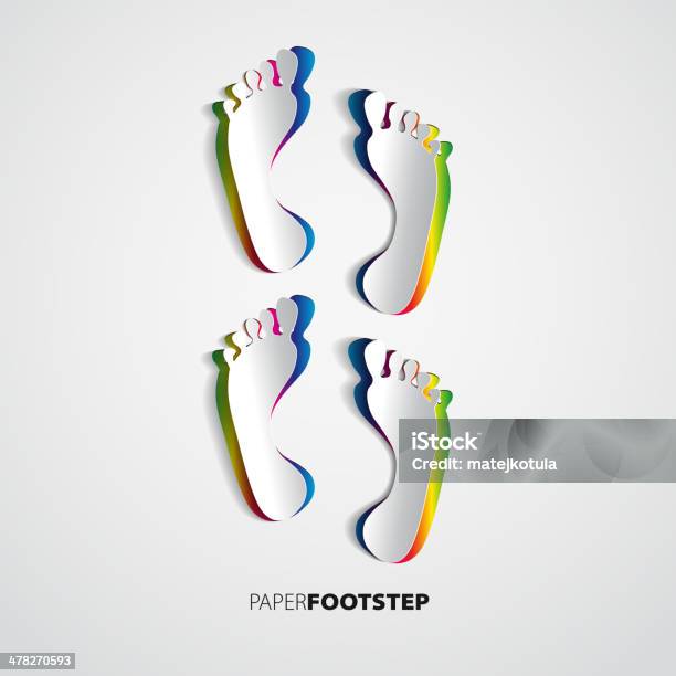 Paper Footprint Path Paper Footprint Stock Illustration - Download Image Now - Clip Art ...