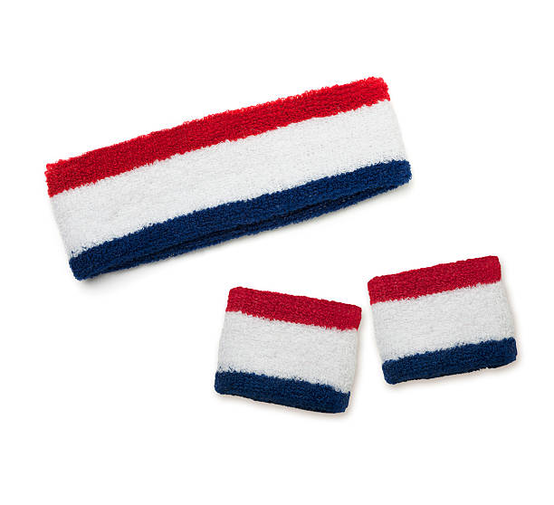 Sweatband Sweatband on white. terry towel stock pictures, royalty-free photos & images