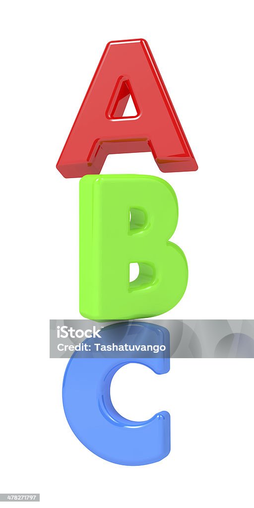 ABC Buchstaben isoliert auf weiss. - Lizenzfrei Alphabet Stock-Foto