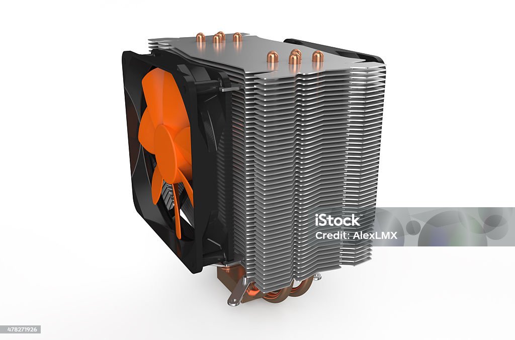 processor cooler 2 computer cooler  isolated on white background 2015 Stock Photo