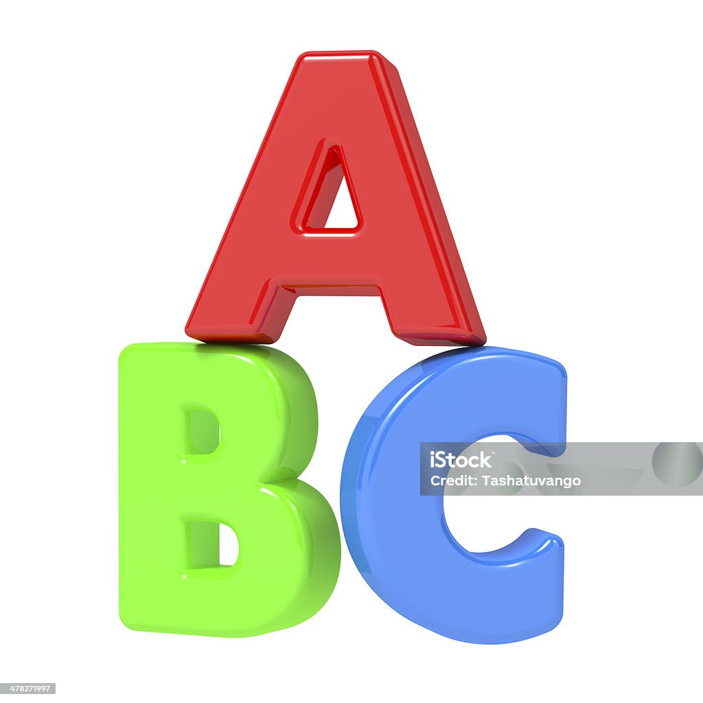 ABC liter na białym tle. - Zbiór zdjęć royalty-free (Alfabet)