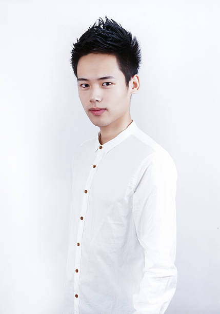 istock Empty space and a young Asian Man Smiling White background 478276929