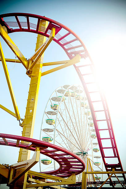 istock Retro stylized picture of an amusement park. 478278106