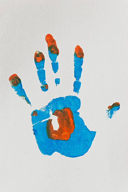 istock Blue and Ornage Hand-print 478281100