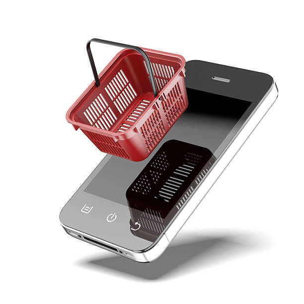 istock Smartphone with shopping basket 478281323