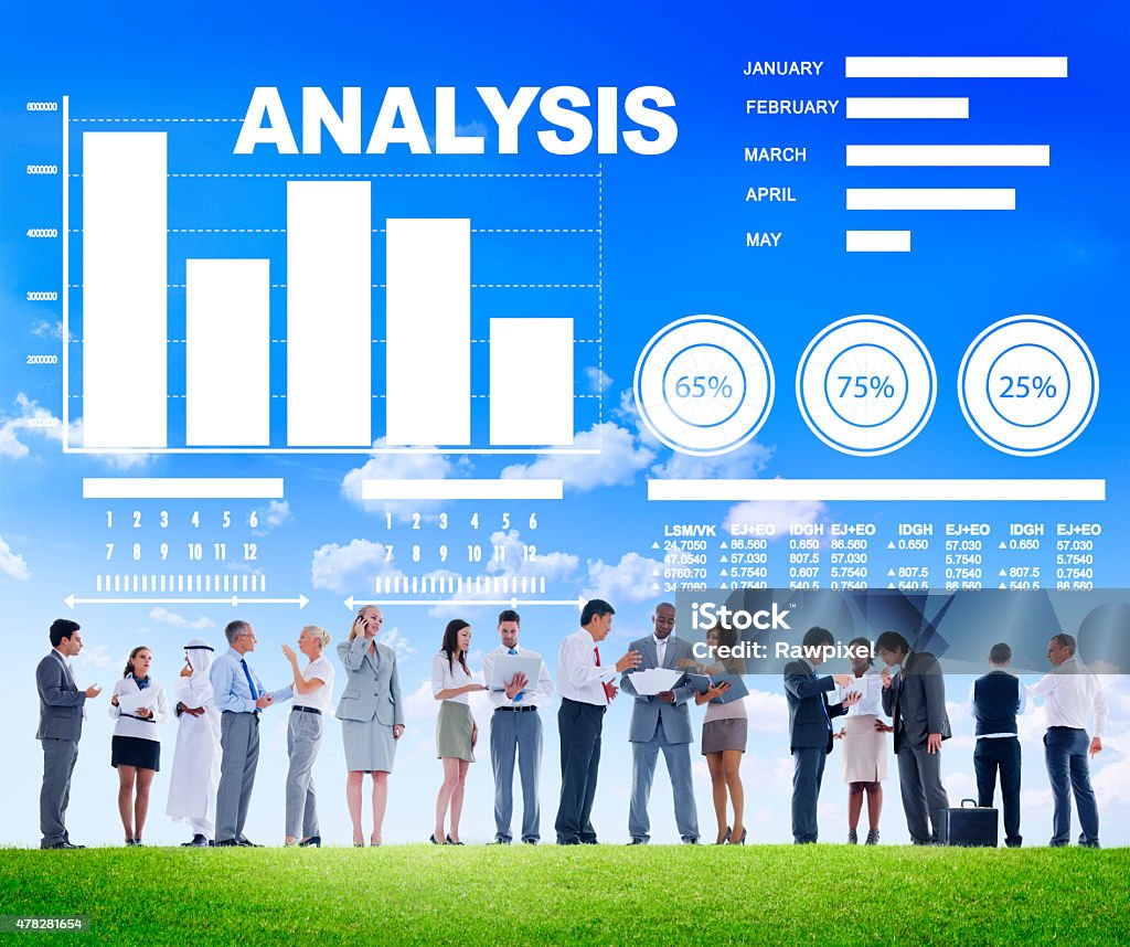 Analysis Analyzing Information Bar Graph Data Statisitc Concept Stock ...