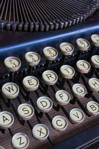 istock Closeup view of a vintage typewriter keyboard 478284320