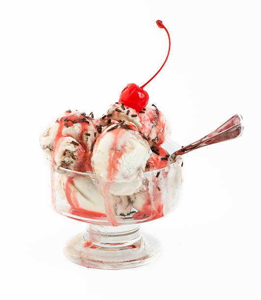 istock Chocolate Ripple Ice Cream over white background 478284663