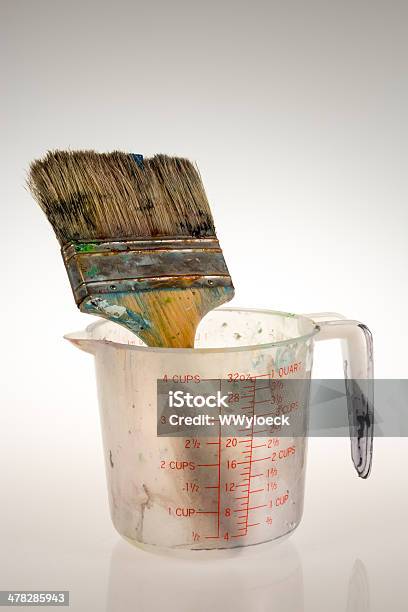 Brush In Cup Stock Photo - Download Image Now - Bristle - Brush Part, Colors, Cup