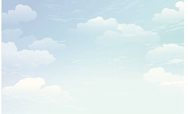 Spreading blue sky background vector art illustration