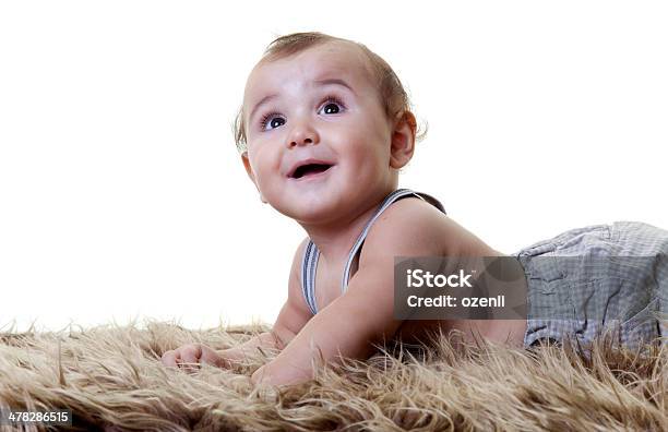 Portret Ładny Chłopiec - zdjęcia stockowe i więcej obrazów 6 - 11 miesięcy - 6 - 11 miesięcy, Białe tło, Czysty