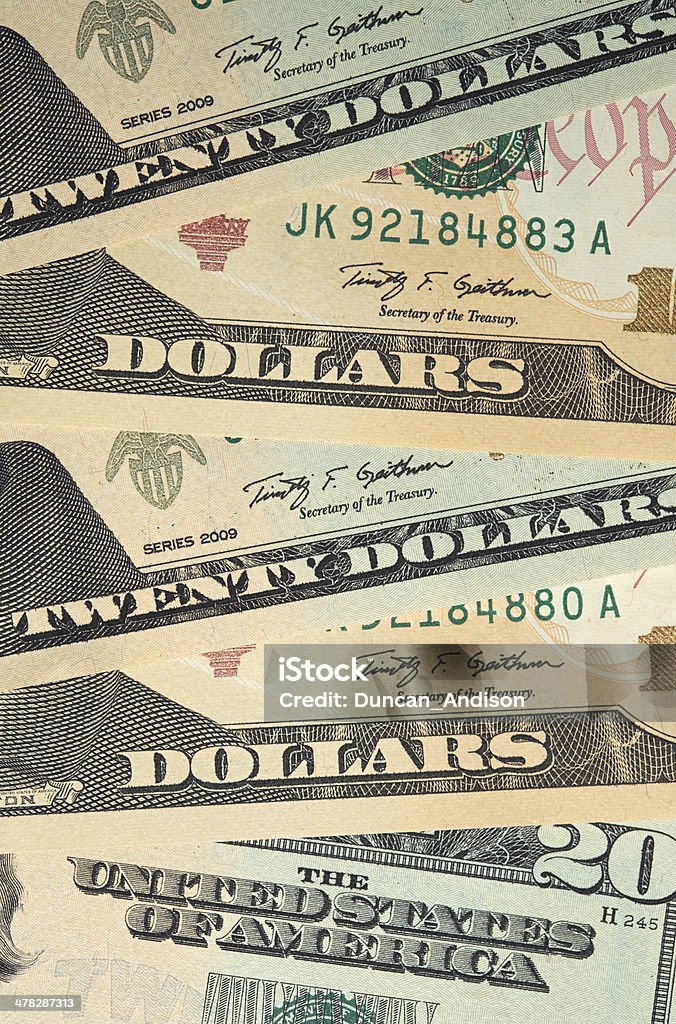 Amerikanische Währung - Lizenzfrei 20-Dollar-Schein Stock-Foto