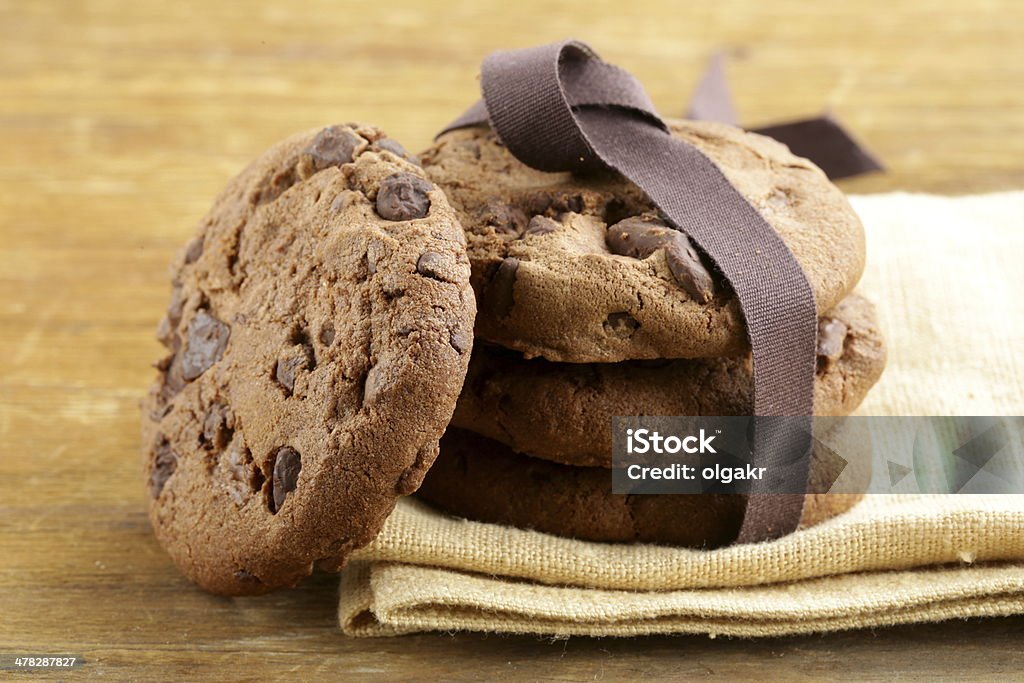 super chocolate chip cookies - festive meal Baked Stock Photo