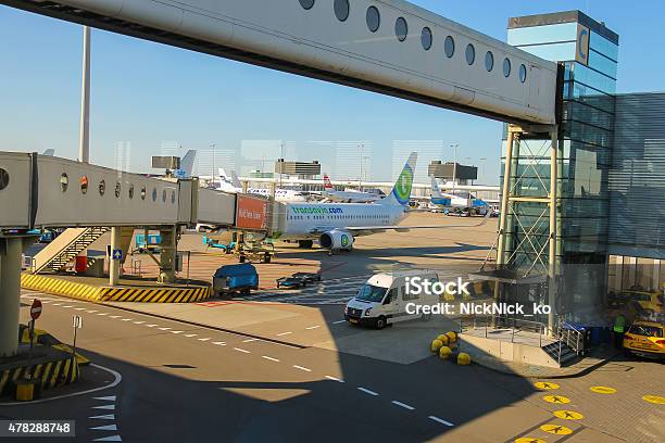 Maintenance Of Aircraft On The Airfield At The Airport Amsterdam Stock Photo - Download Image Now