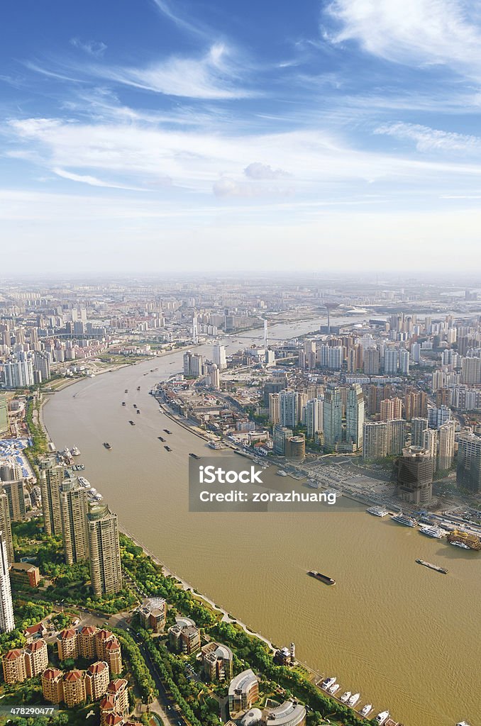 Vista para Xangai - Foto de stock de Alto - Descrição Geral royalty-free