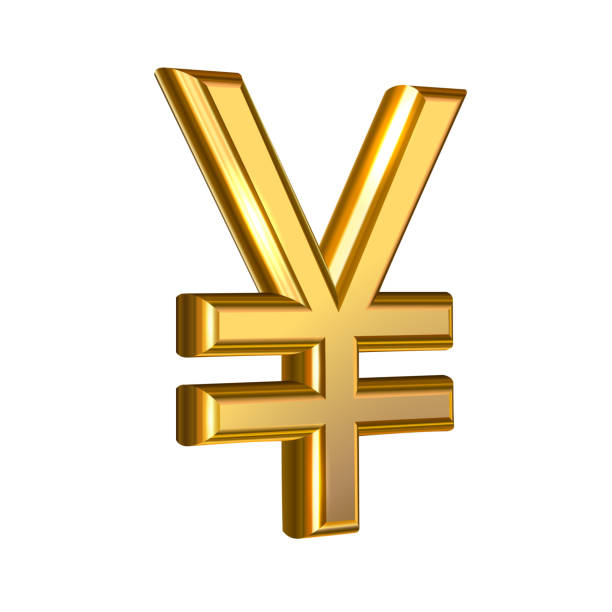 Golden yen sign Golden Yen sign solid gold bars for sale stock illustrations