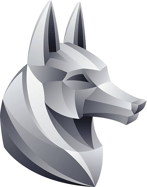 Wolf head Wolf head on a white background relieved face stock illustrations