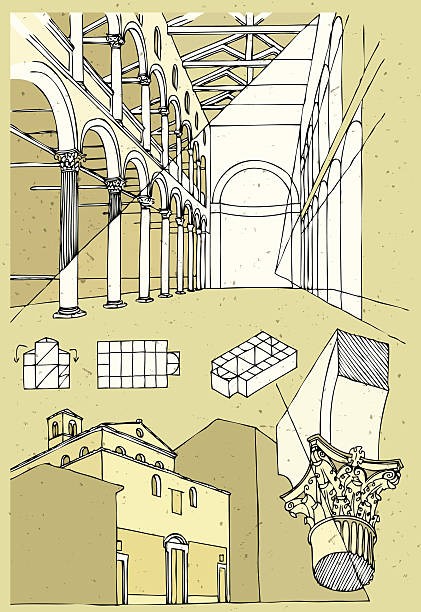 Church in Rome vector art illustration
