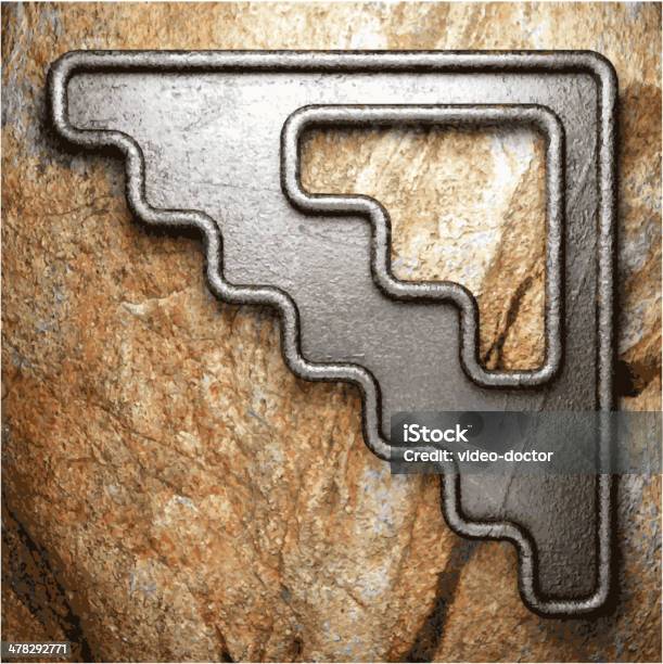 Metal And Stone Background Stock Illustration - Download Image Now - Backgrounds, Border - Frame, Concrete